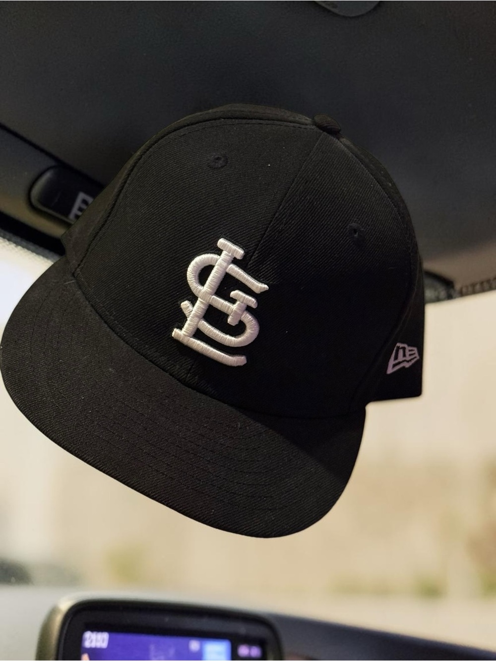 New Era Black Hat with White St. Louis Logo